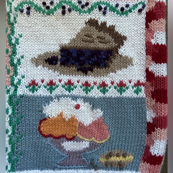 Vintage Orvis Sweets Desserts Fruits Knit Sweater Short Sleeve Grannycore XL - Picture 13 of 14